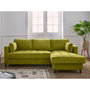 Voir la diapositive 2 : LISA DESIGN Anna - canapé d'angle droit - 4 places - convertible avec coffre - en velours
