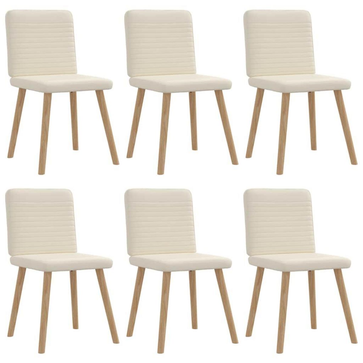 VIDAXL Chaises a manger lot de 6 Lin