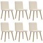 Voir la diapositive 1 : VIDAXL Chaises a manger lot de 6 Lin