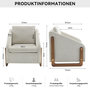 Voir la diapositive 4 : MERAX Fauteuil Fixe Chenille Beige