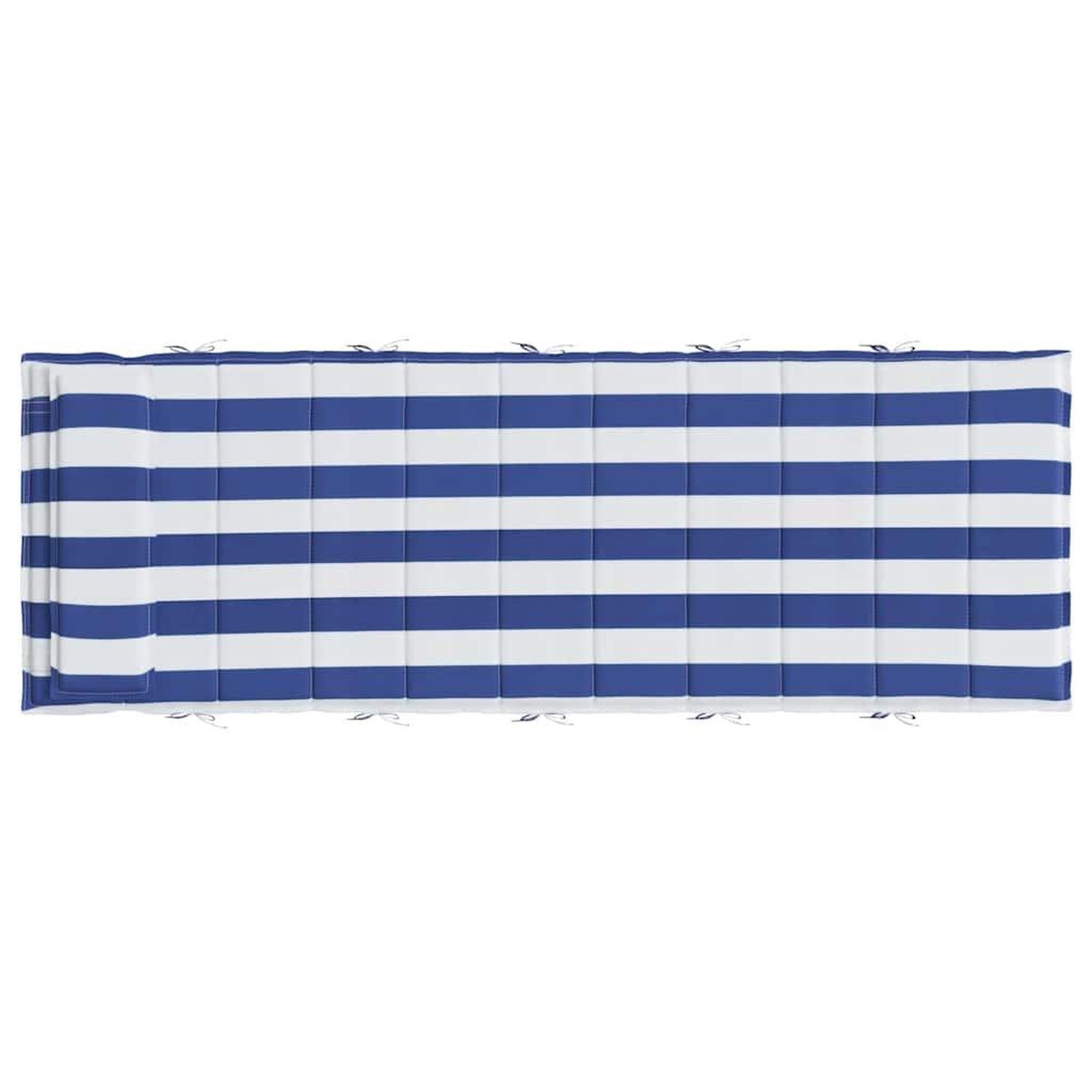 Voir la diapositive 5 : VIDAXL Coussin de chaise longue rayures bleues/blanches 180x60x3 cm