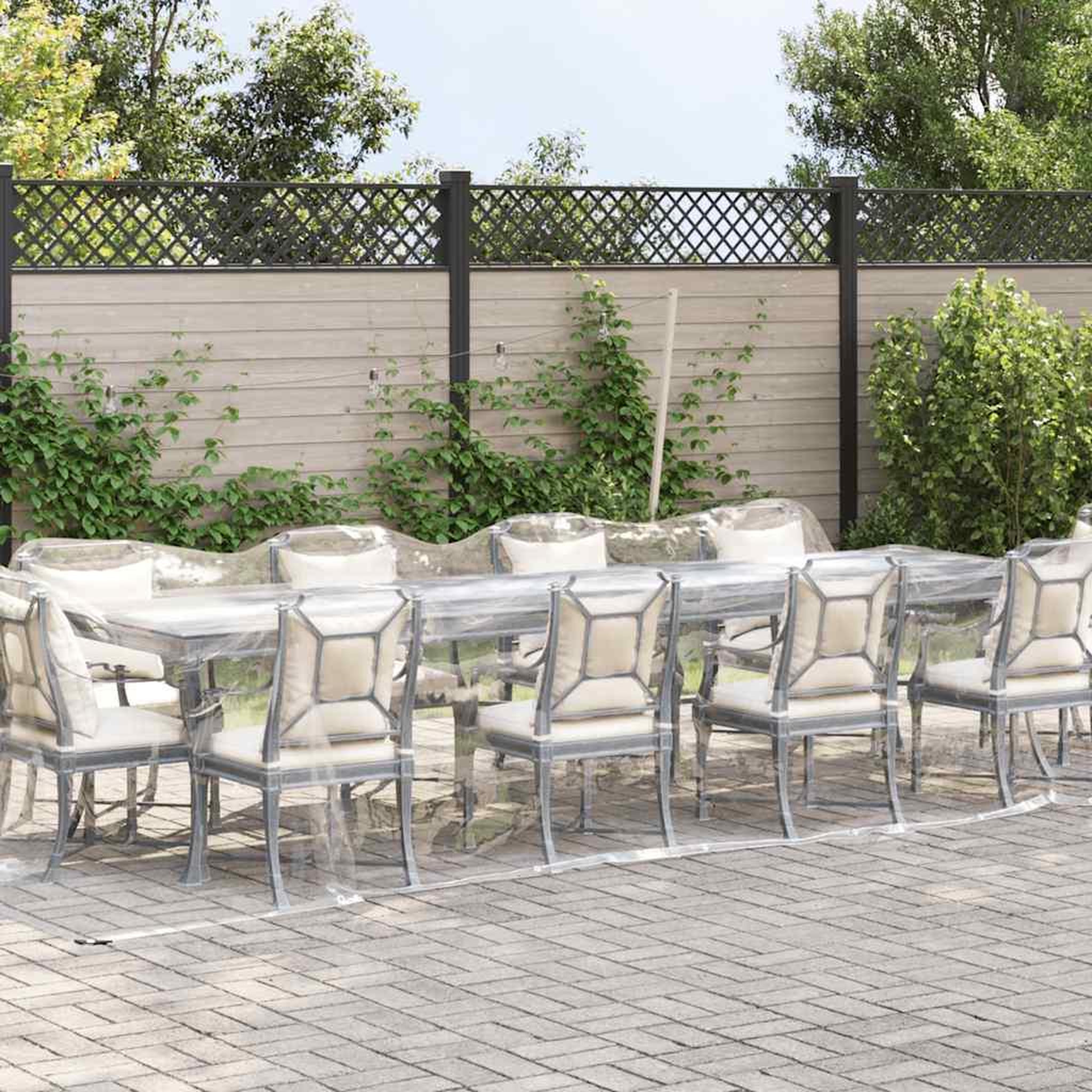 Voir la diapositive 2 : VIDAXL Bache transparente avec œillets 3x10 m PVC