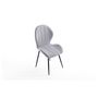 Voir la diapositive 7 : Lot de 2 chaises arrondies pieds métal noir LINE