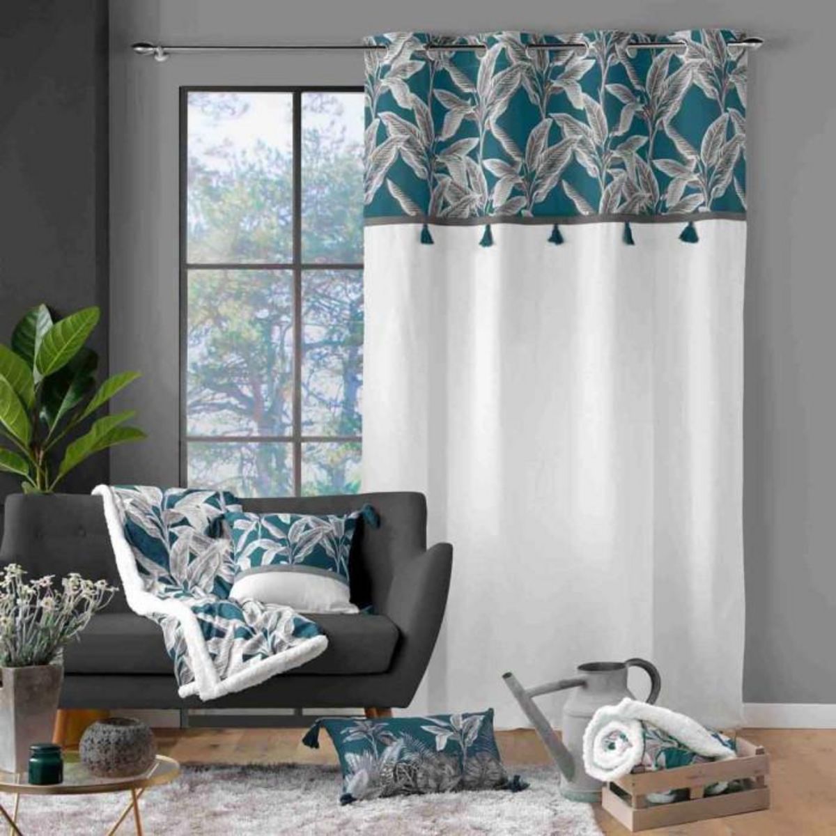 Paris Prix Rideau à Œillets  Isibelle  140x240cm Bleu