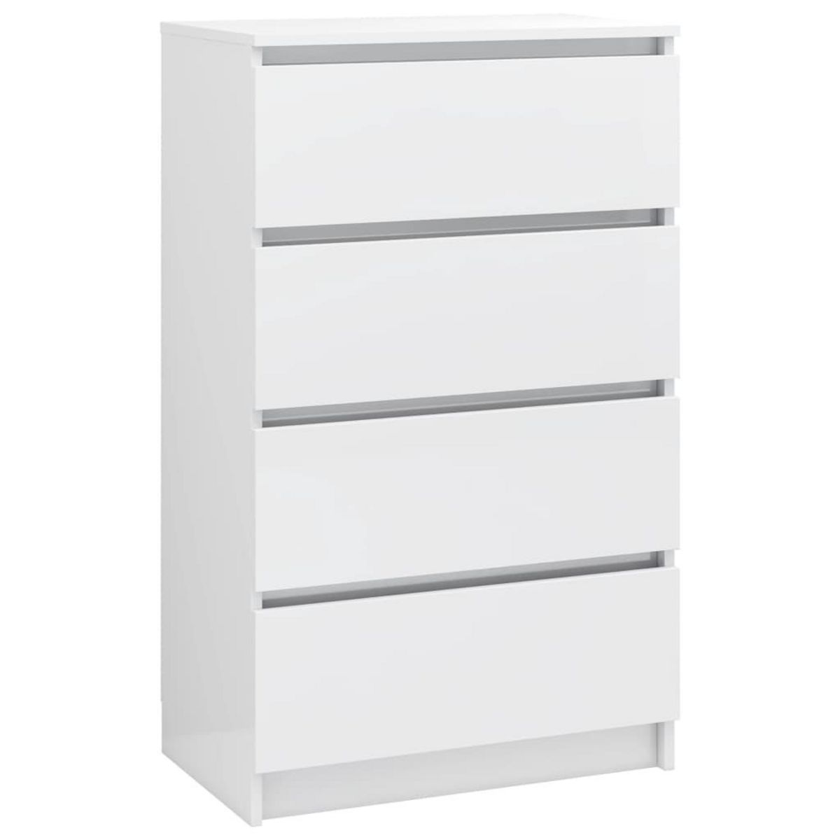 VIDAXL Buffet Blanc brillant 60x35x98,5 cm Bois d'ingenierie