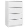 Voir la diapositive 2 : VIDAXL Buffet Blanc brillant 60x35x98,5 cm Bois d'ingenierie
