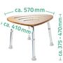 Voir la diapositive 4 : RIDDER RIDDER Tabouret de salle de bain Bambou 150 kg A00502081