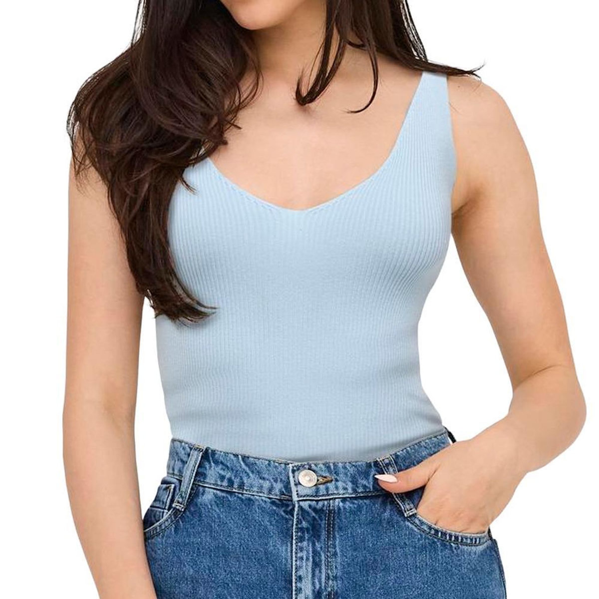 JACQUELINE DE YONG Débardeur en Maille  Clair Femme JDY Nanna 15180497