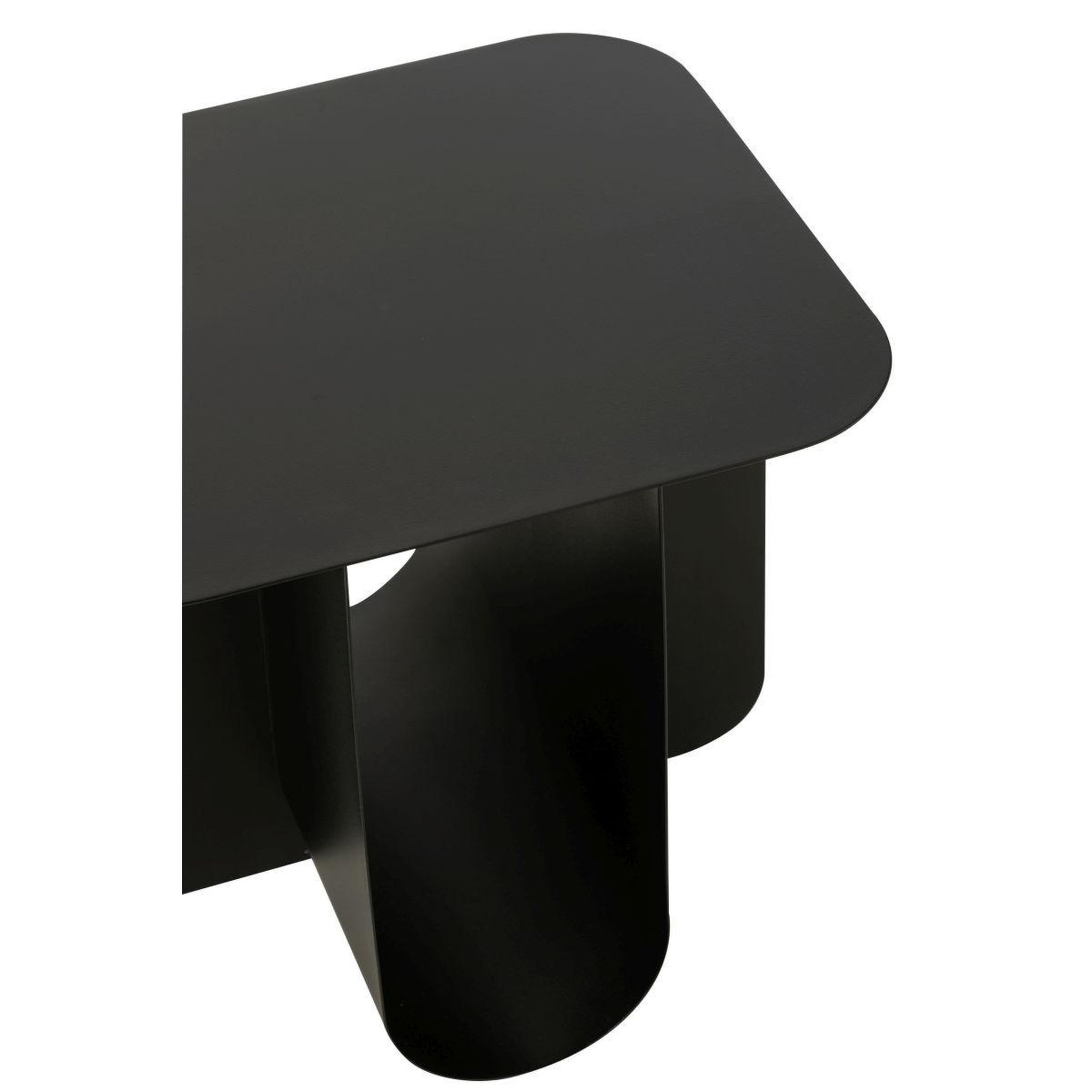 Voir la diapositive 4 : J-LINE Table d'Appoint Carrée en Métal  Reva  39cm Noir