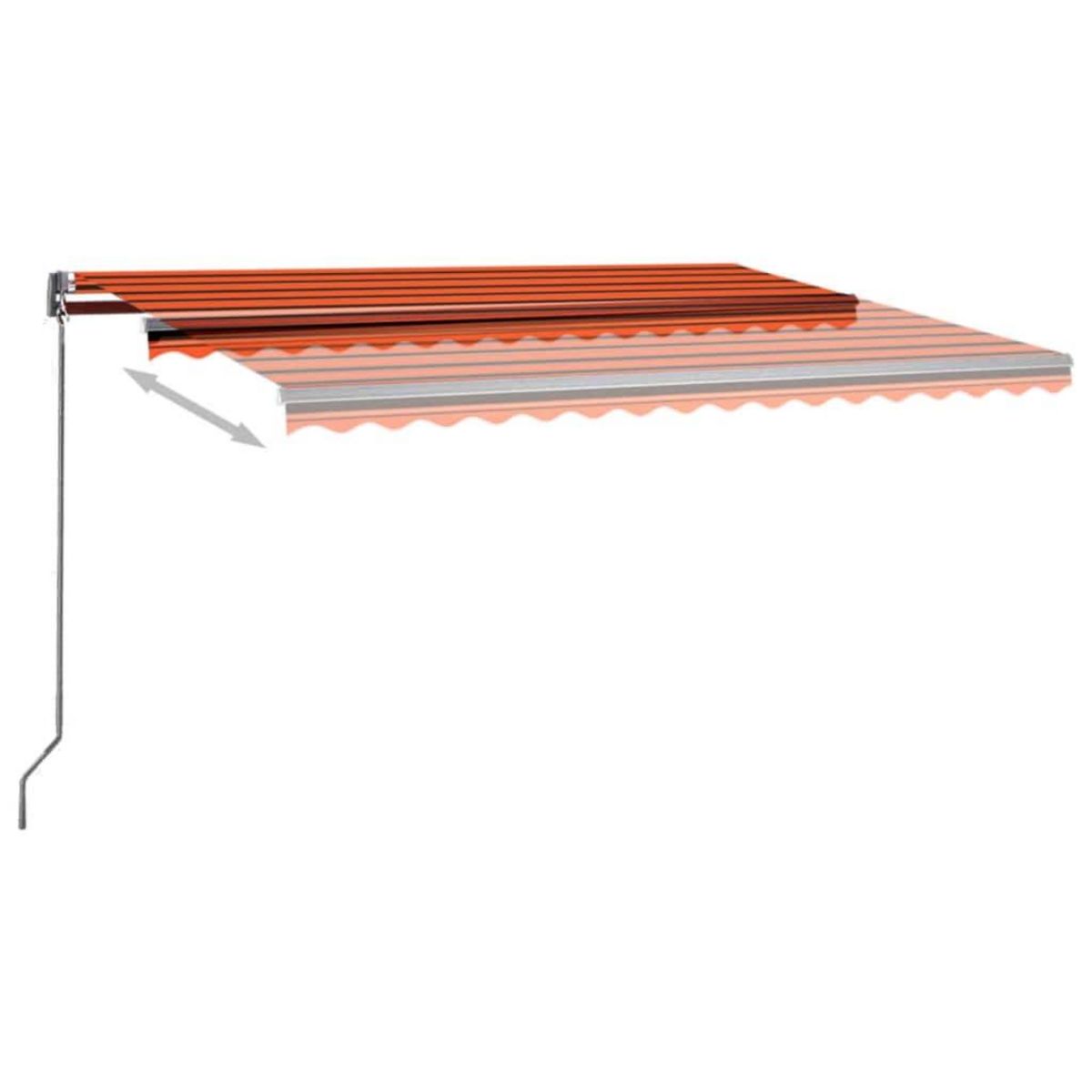 VIDAXL Auvent automatique capteur de vent/LED 400x300 cm Orange/marron
