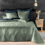 Voir la diapositive 1 : Paris Prix Couvre-Lit & 2 Housses de Coussin  Solange  240x260cm Vert Cèdre