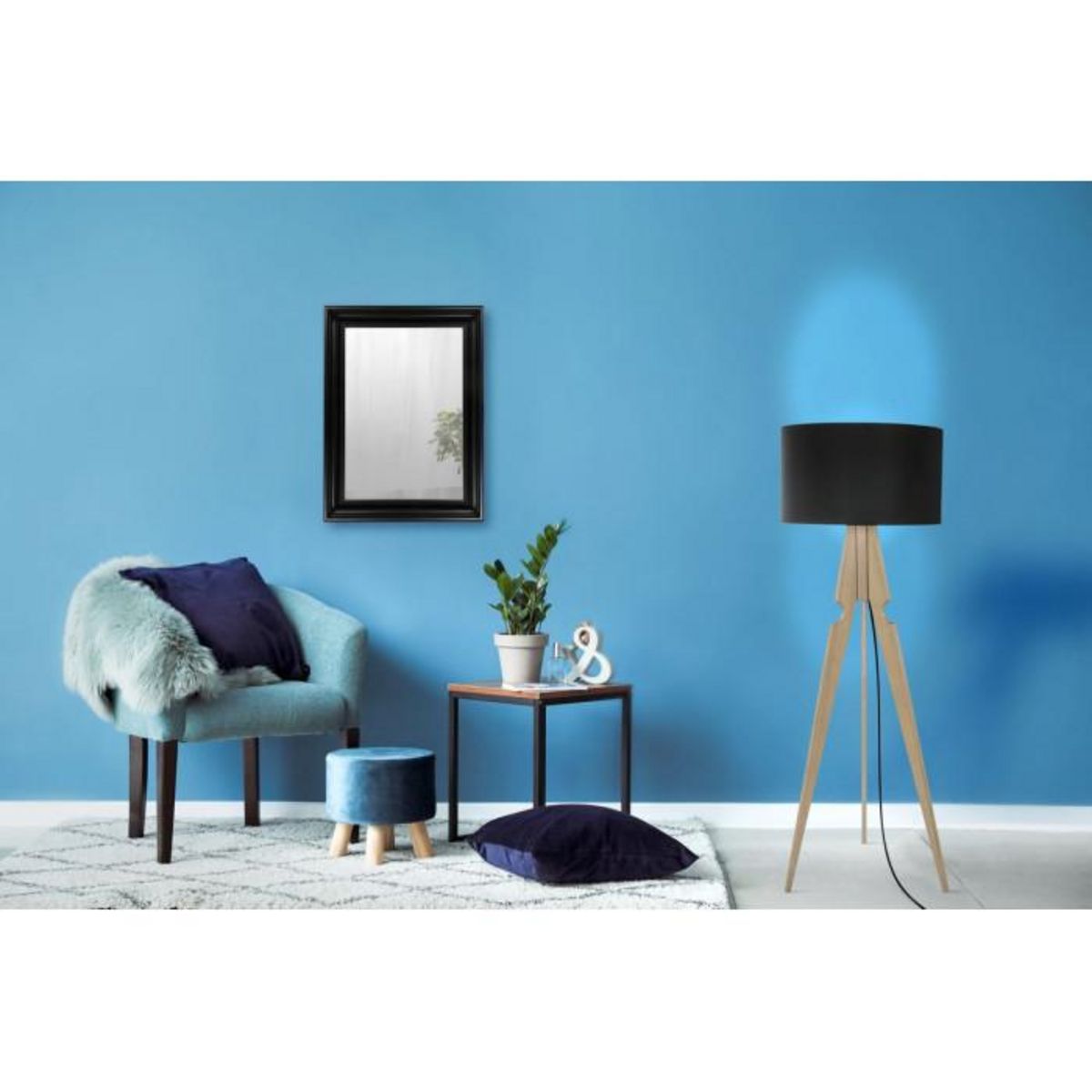 Paris Prix Miroir Mural Déco  Scott  79cm Marron Foncé