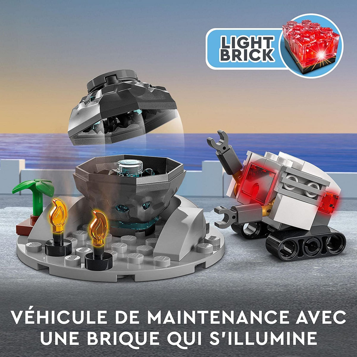 LEGO City 60351 La Base De Lancement De La Fusée, Module Spatial, Jouet Inspiré de la NASA avec Planet Rover, Observatoire et 7 Minifigures Astronautes