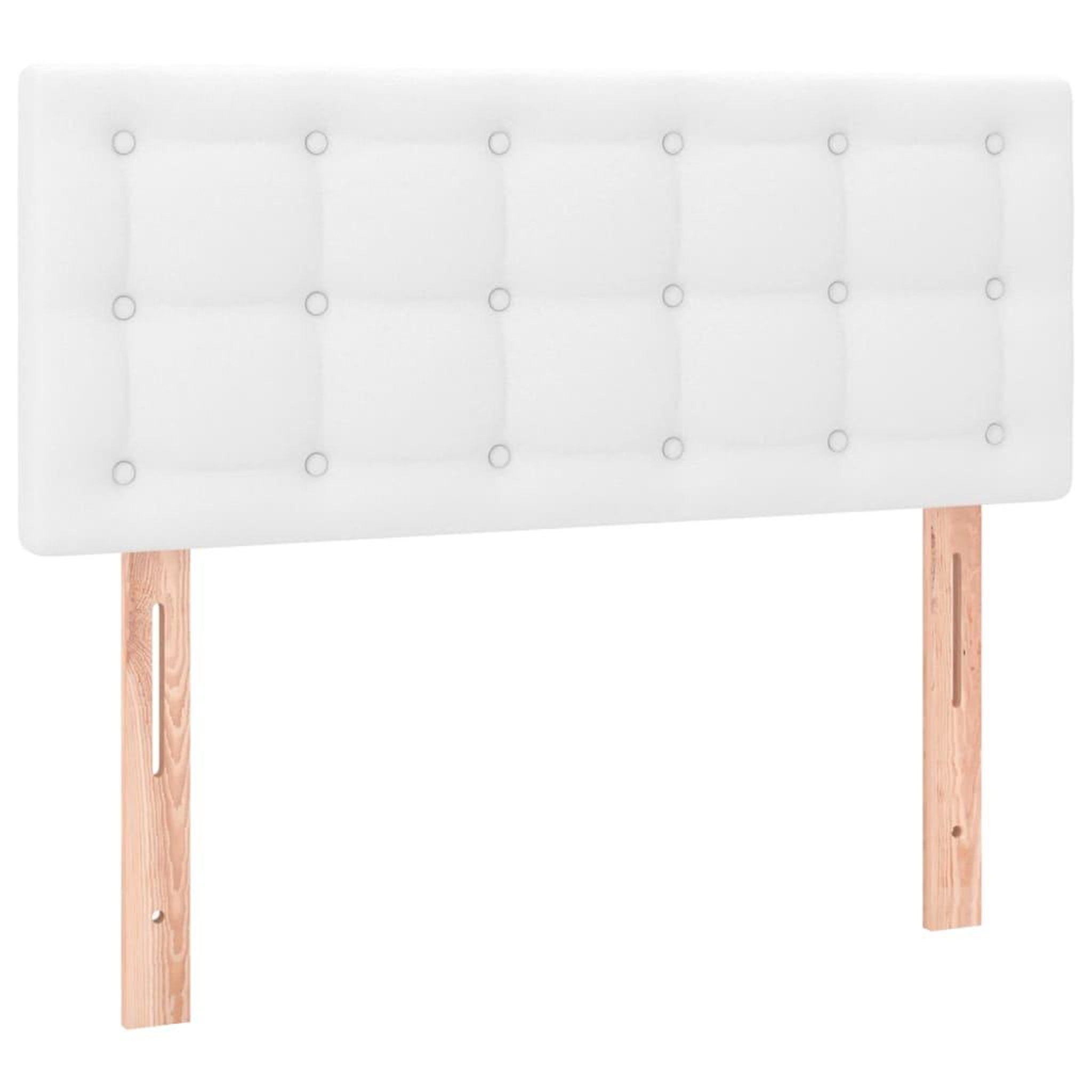 Voir la diapositive 4 : VIDAXL Tete de lit a LED Blanc 80x5x78/88 cm Similicuir