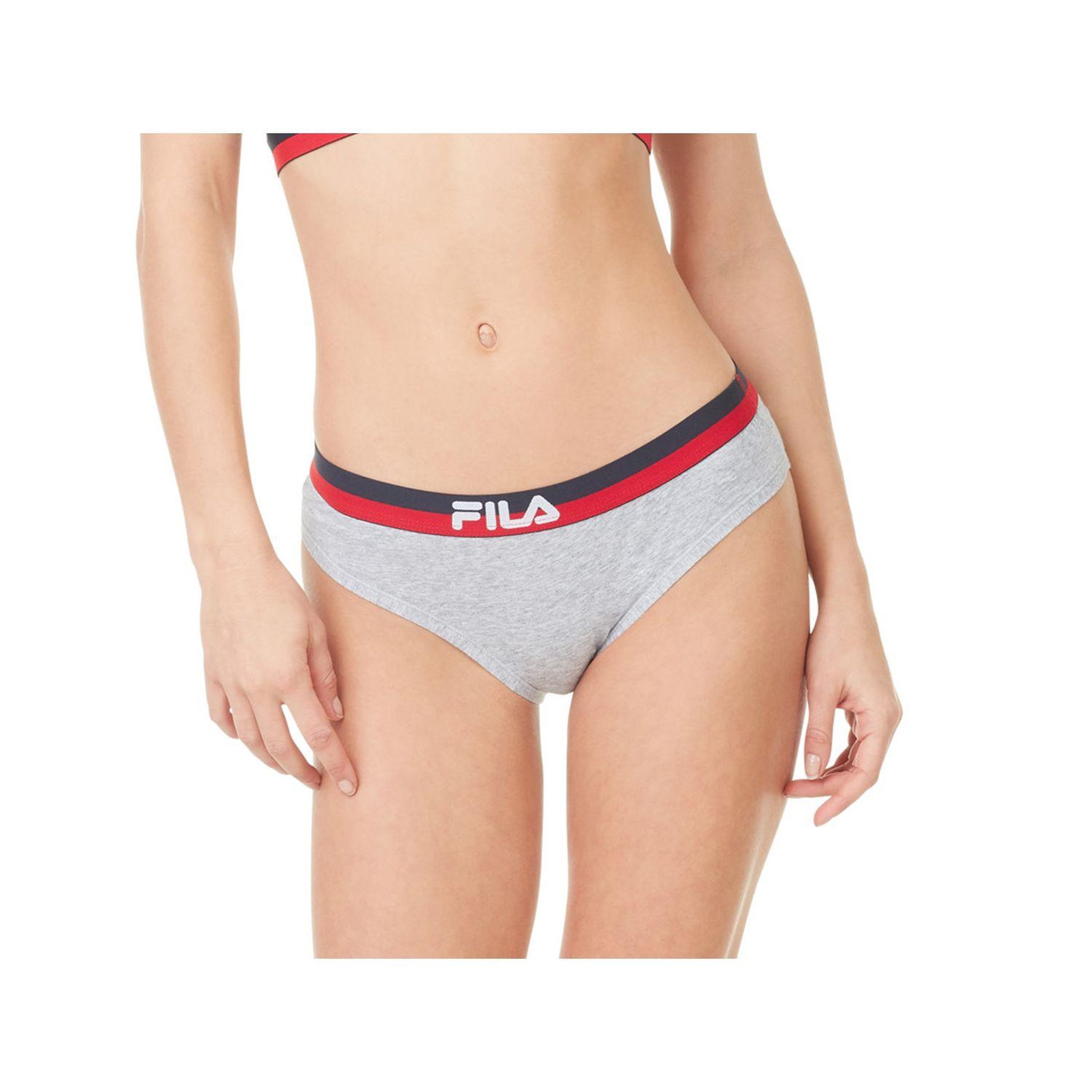 Voir la diapositive 5 : FILA Lot de 3 slips coton femme fu6050