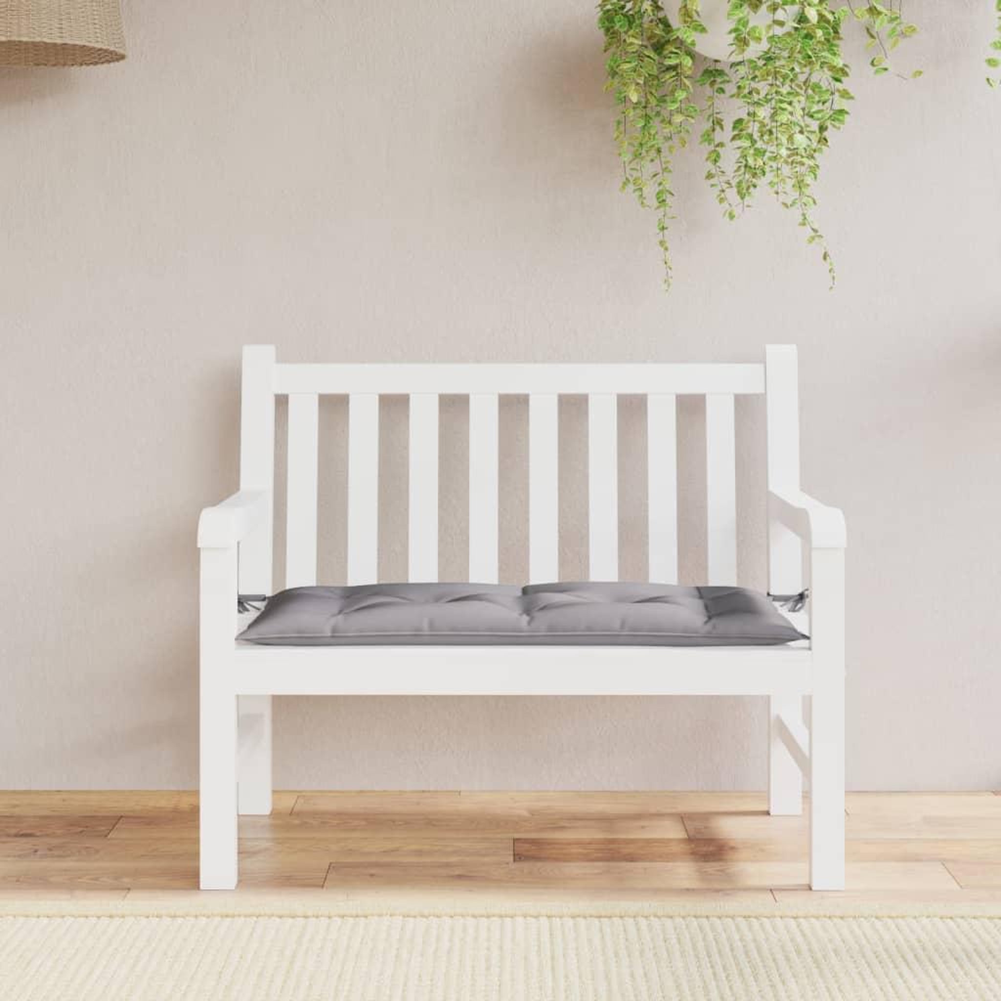 VIDAXL Coussin de banc de jardin gris 110x50x7 cm tissu oxford