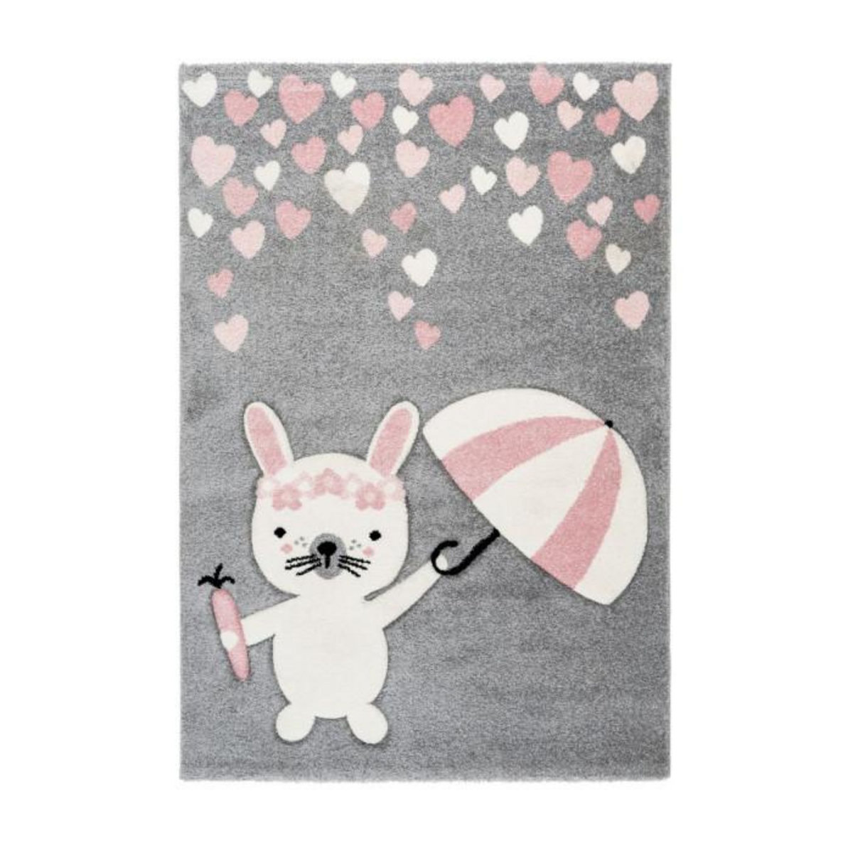 Paris Prix Tapis de Chambre Enfant Lapin  Clermont  Rose