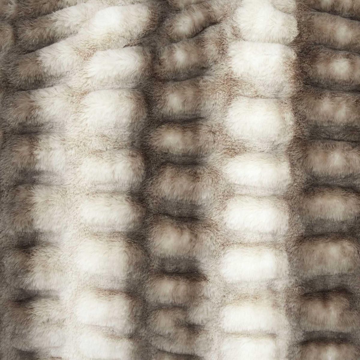 TOILINUX Plaid imitation fourrure - 200x140cm - Marron et Beige