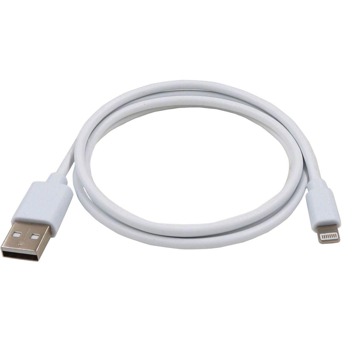 Listo Câble Lightning USB-A vers Lightning 90cm non MFI Blanc