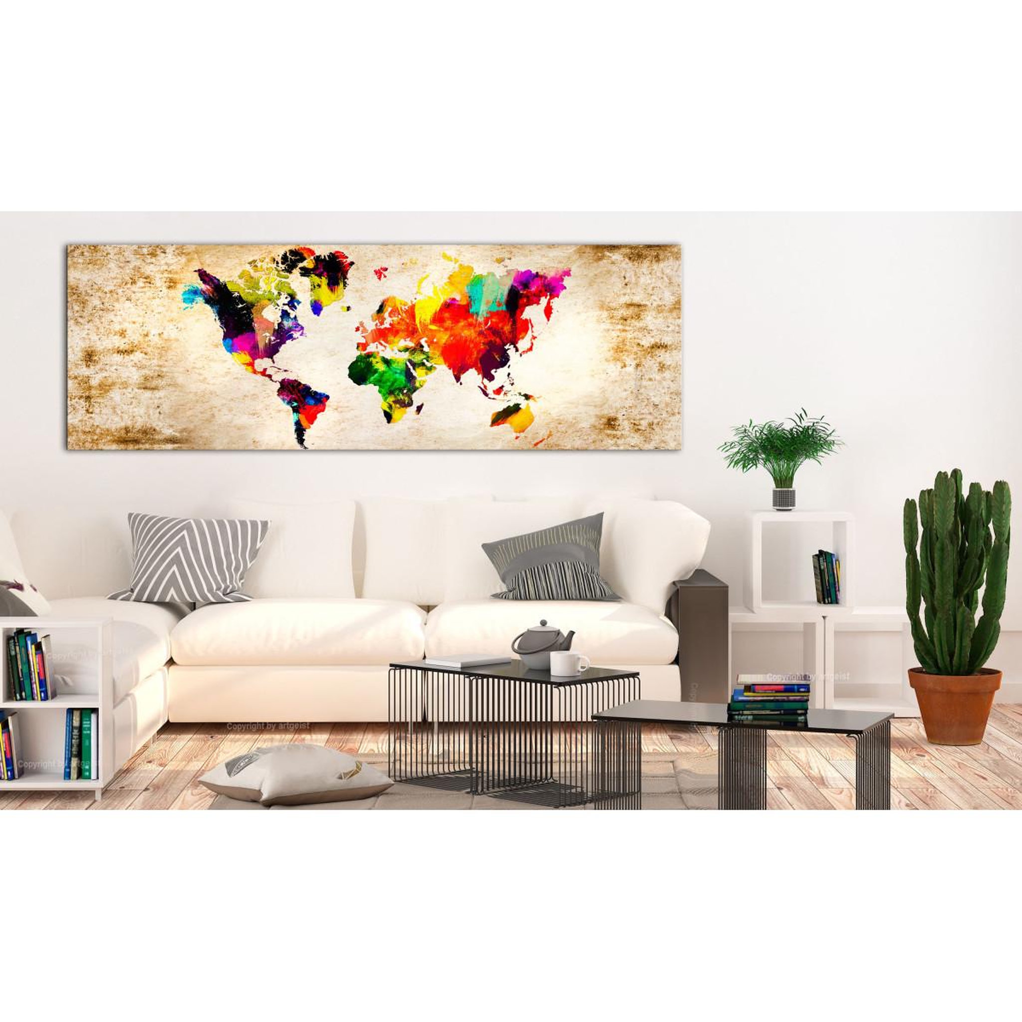Voir la diapositive 2 : Paris Prix Tableau imprimé  world in watercolours