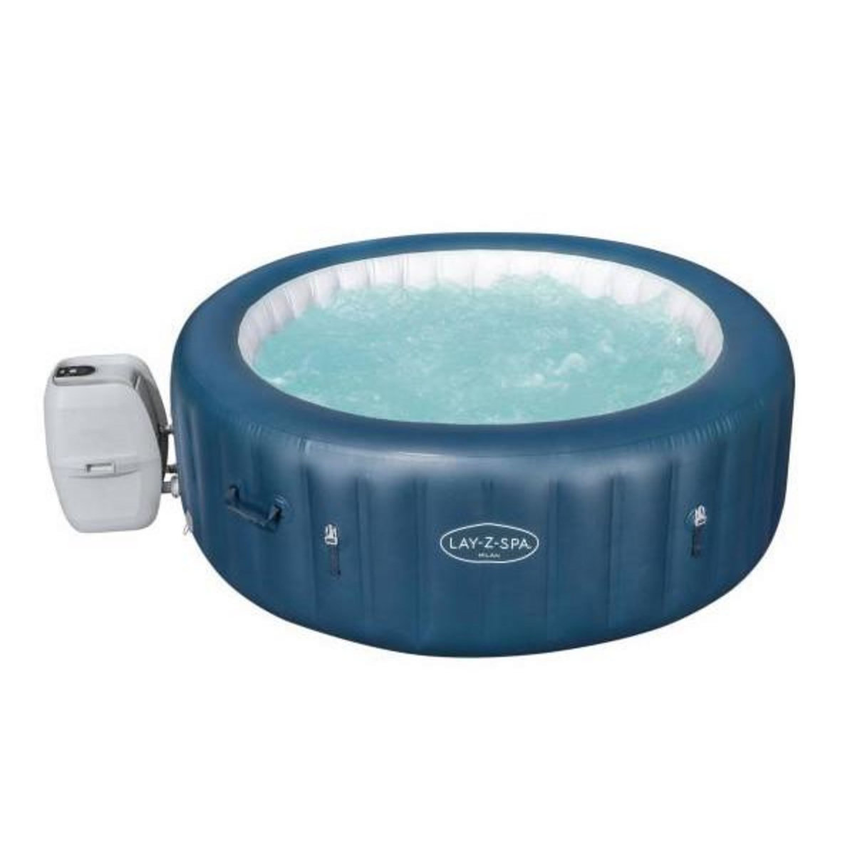 BESTWAY Spa gonflable Lay-Z-Spa Milan - 196 x 71 cm - 4/6 places - Rond - BESTWAY