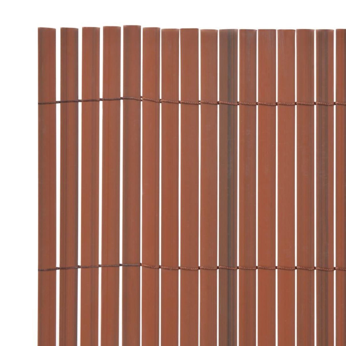 VIDAXL Cloture de jardin Double face PVC 90 x 300 cm Marron