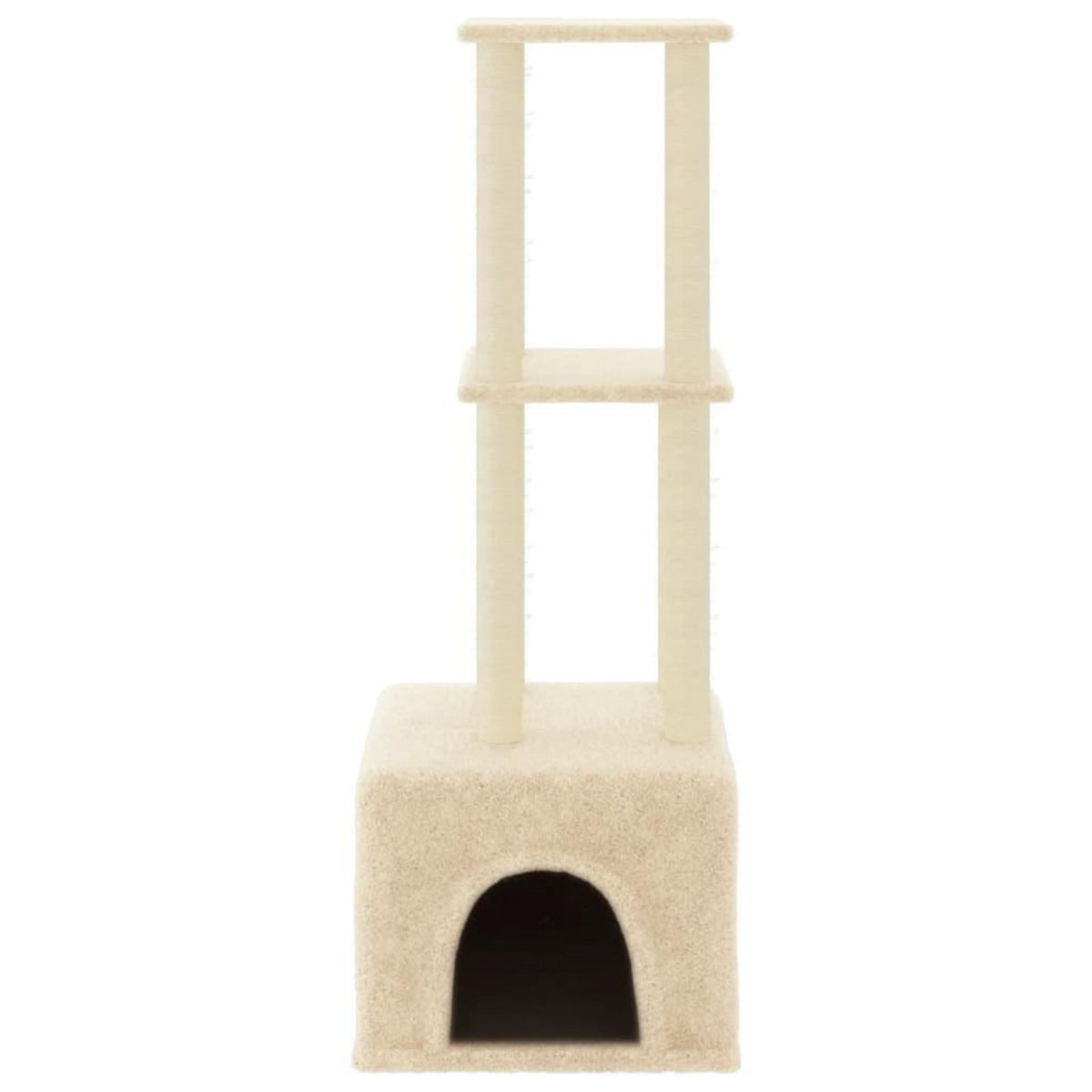 VIDAXL Arbre a chat avec griffoirs en sisal Creme 133,5 cm