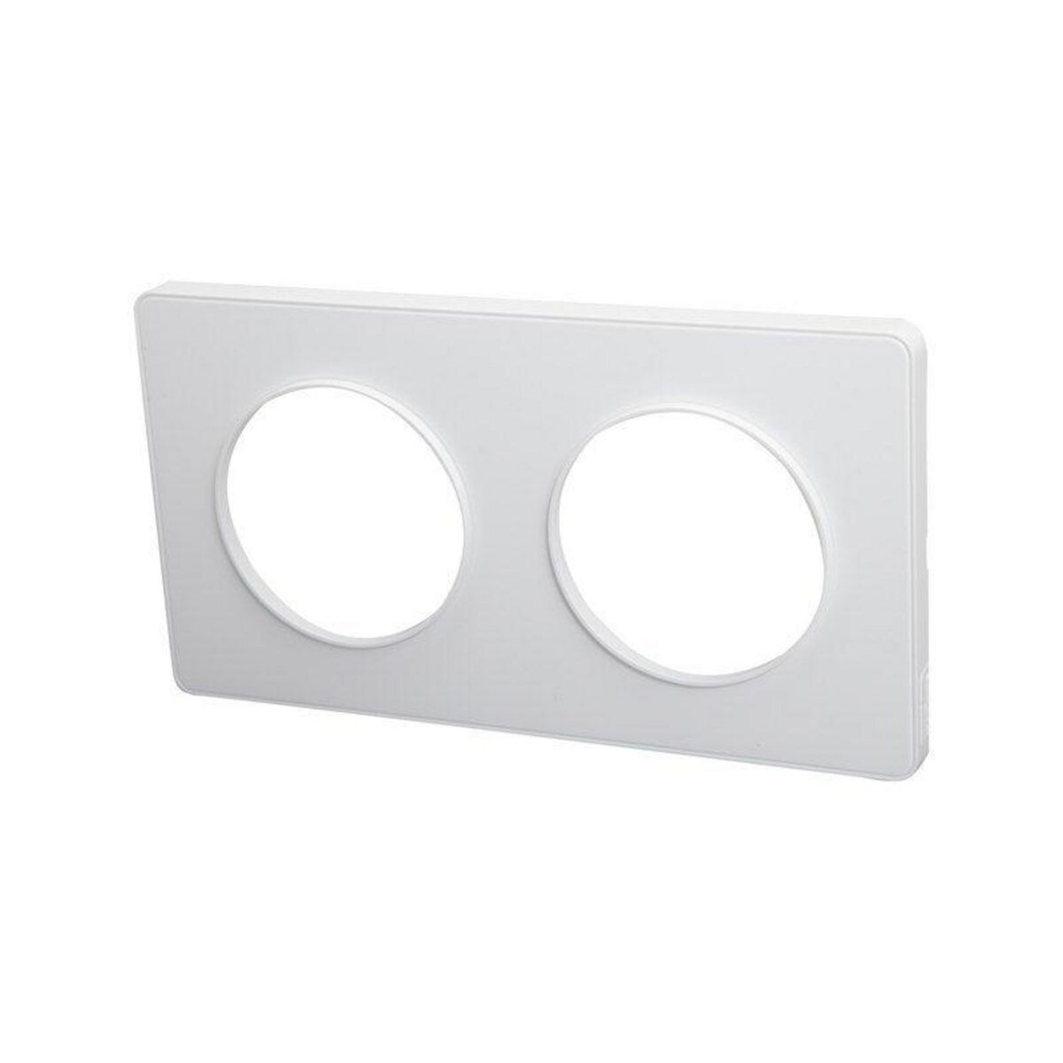 Schneider Electric Plaque Double Odace Touch, Liseré Blanc