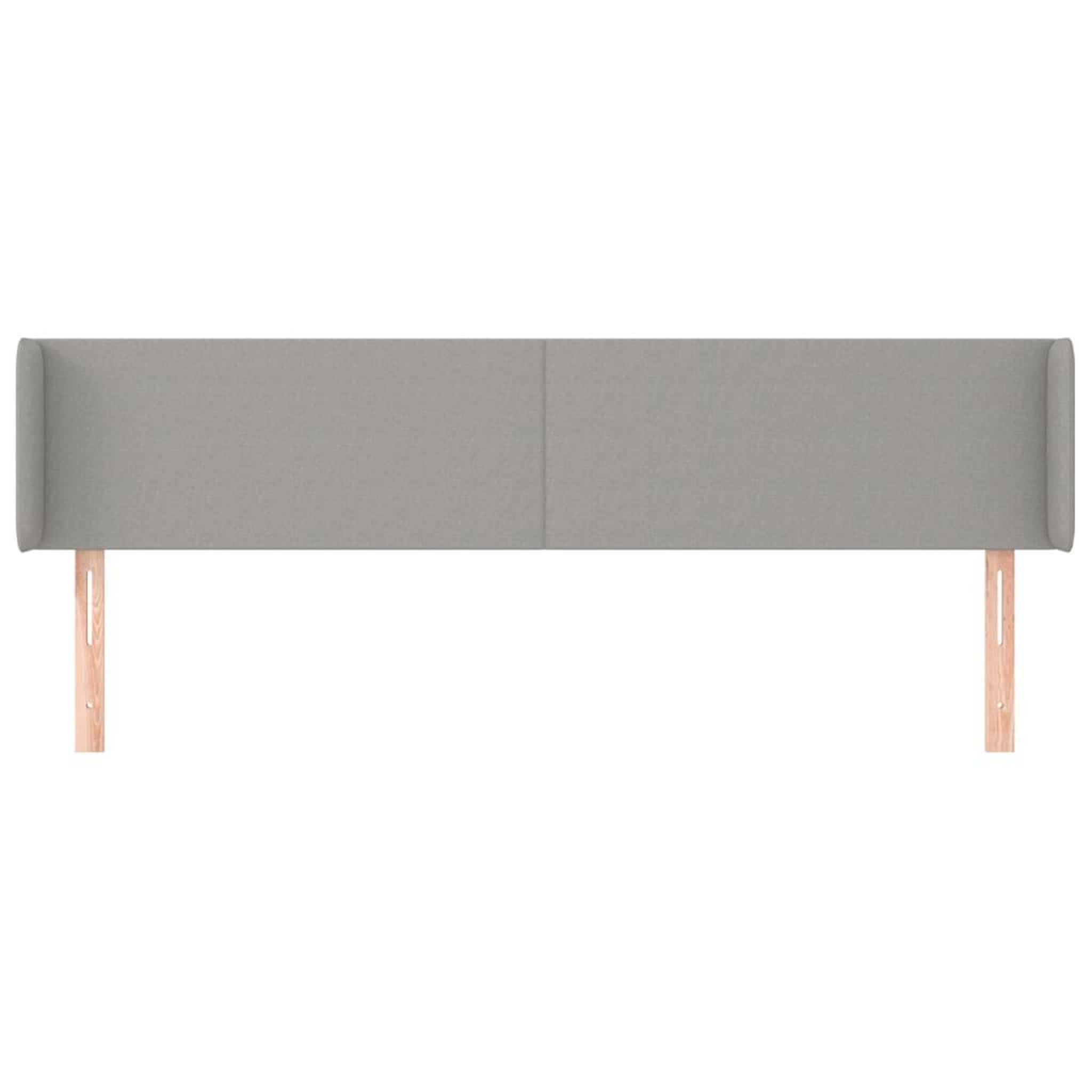 Voir la diapositive 3 : VIDAXL Tete de lit avec oreilles Gris clair 203x16x78/88 cm Tissu