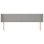 Voir la diapositive 3 : VIDAXL Tete de lit avec oreilles Gris clair 203x16x78/88 cm Tissu