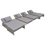 Voir la diapositive 5 : VIDAXL Salon de jardin 5 pcs avec coussins Resine tressee Gris