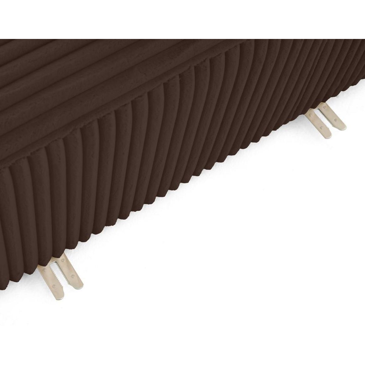 LISA DESIGN Victoire - module d'assise droit en velours côtelé grosses côtes