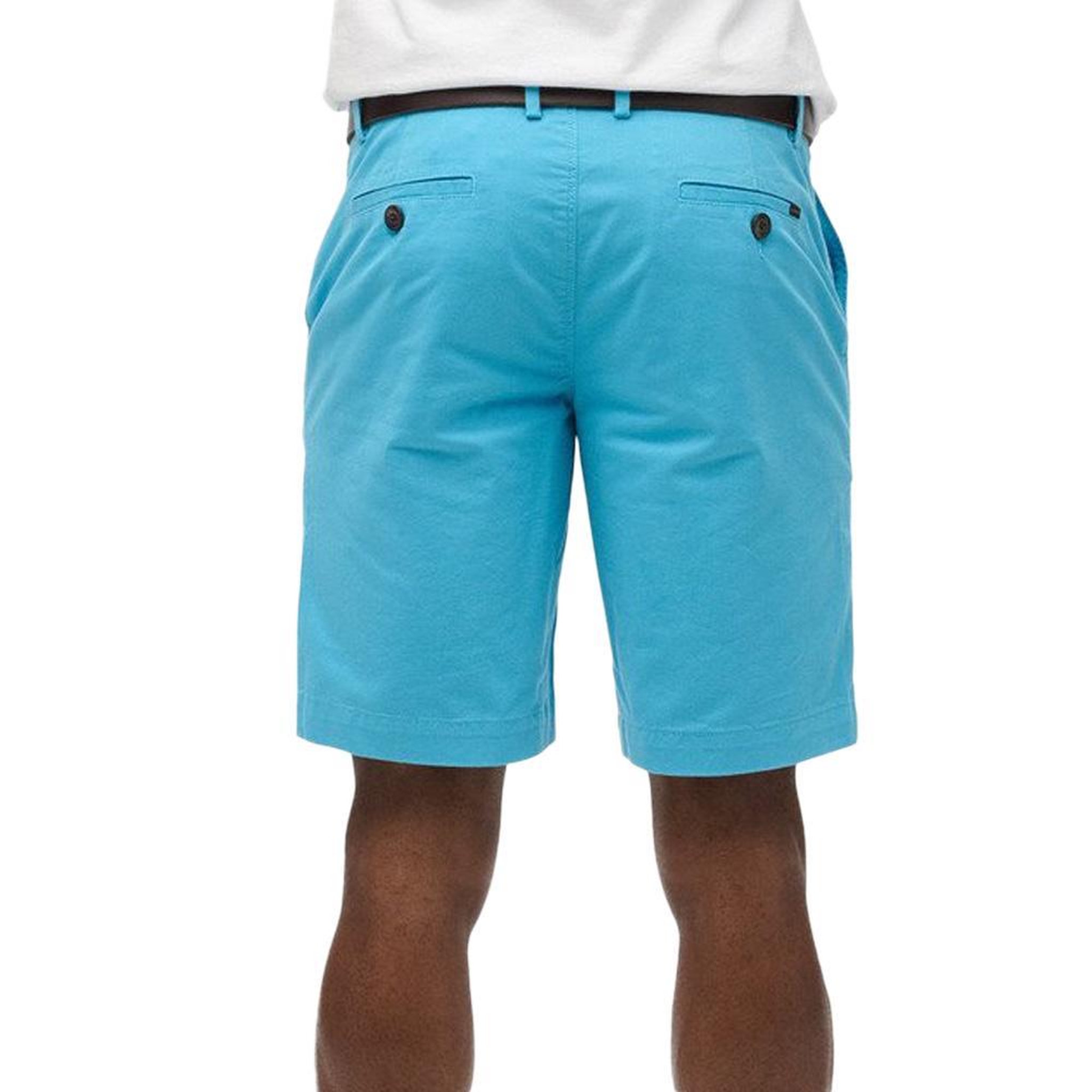 Voir la diapositive 3 : SUPERDRY Short chino turquoise homme superdry stretch
