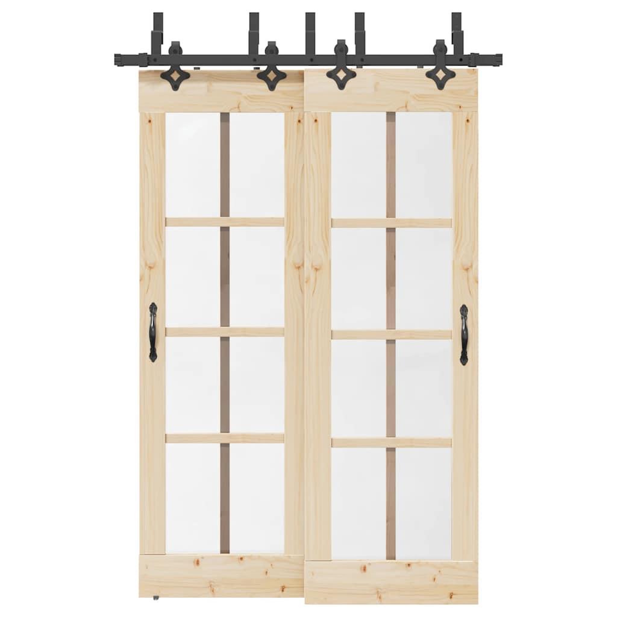 VIDAXL Kit de quincaillerie de porte coulissante 152,5 cm acier noir