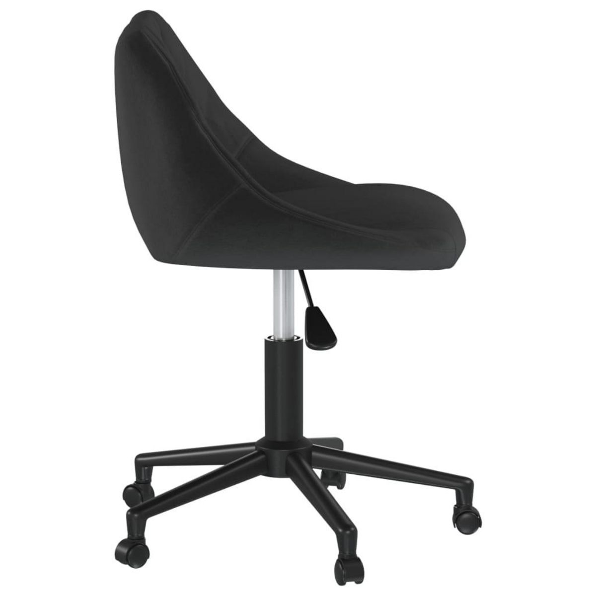 VIDAXL Chaise pivotante de bureau Noir Velours