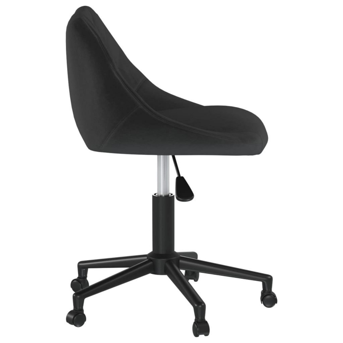 VIDAXL Chaise pivotante de bureau Noir Velours