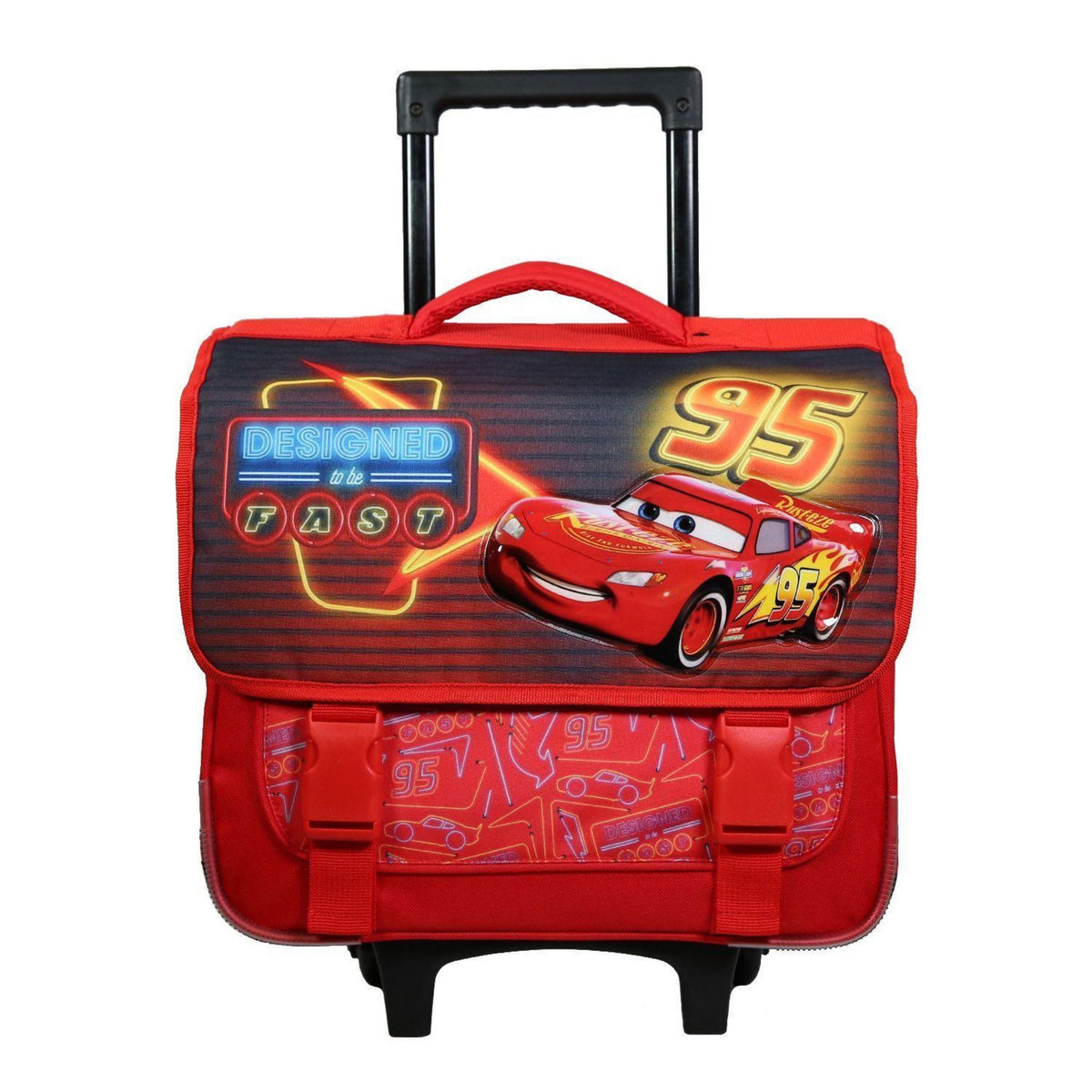 Bagtrotter BAGTROTTER Cartable à roulettes 38 cm Disney Cars Rouge
