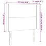 Voir la diapositive 6 : VIDAXL Tete de lit avec oreilles Blanc 103x16x118/128 cm Similicuir