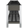 Voir la diapositive 4 : VIDAXL Lit sureleve de jardin avec etagere Gris 200x50x75 cm WPC