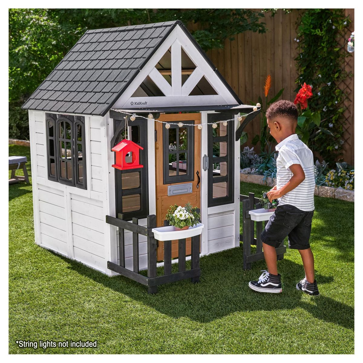 Kidkraft Maisonnette cabne pour enfant en bois LAKESIDE Blanc