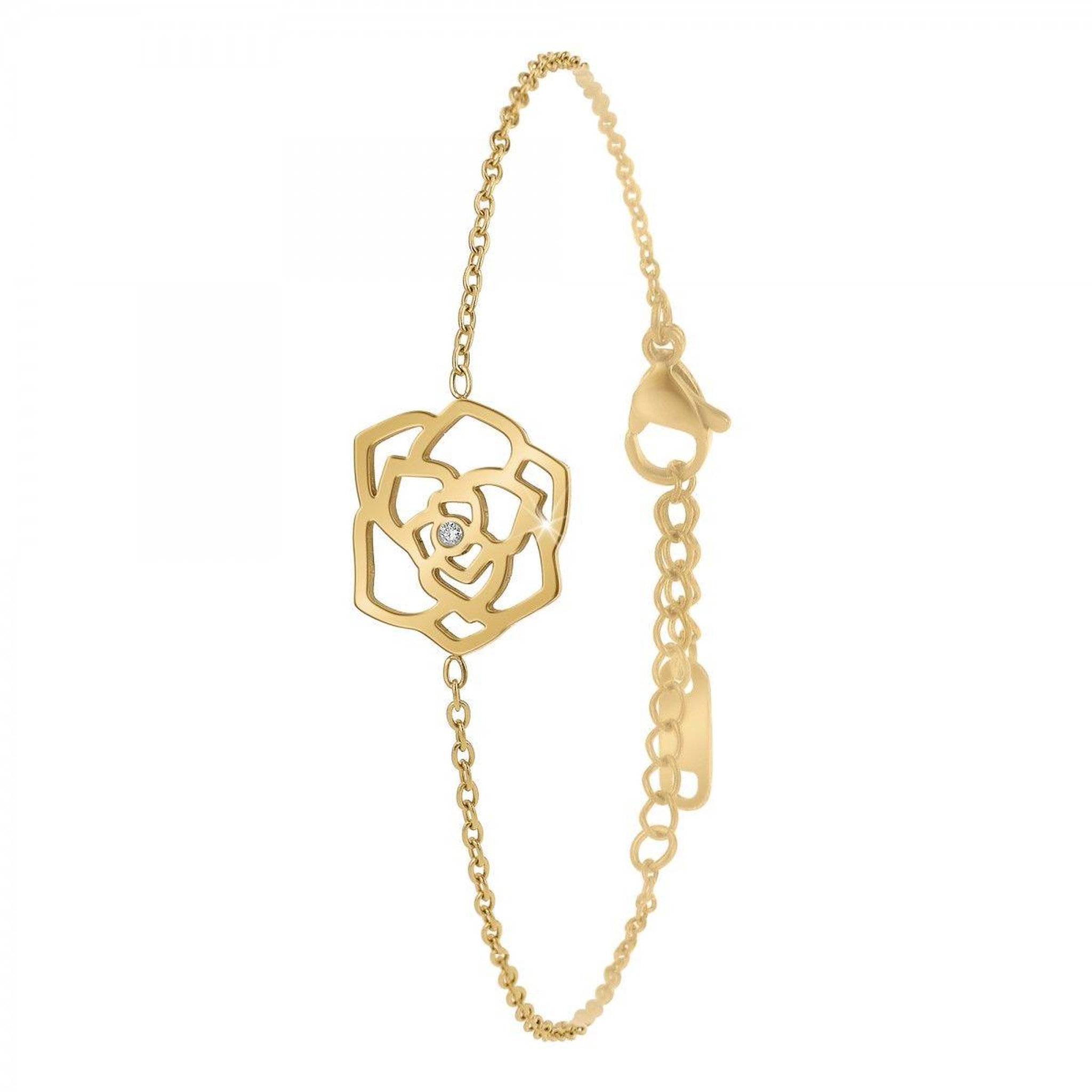 SC BOHEME Bracelet fleur par SC Bohème orné d'un véritable diamant blanc