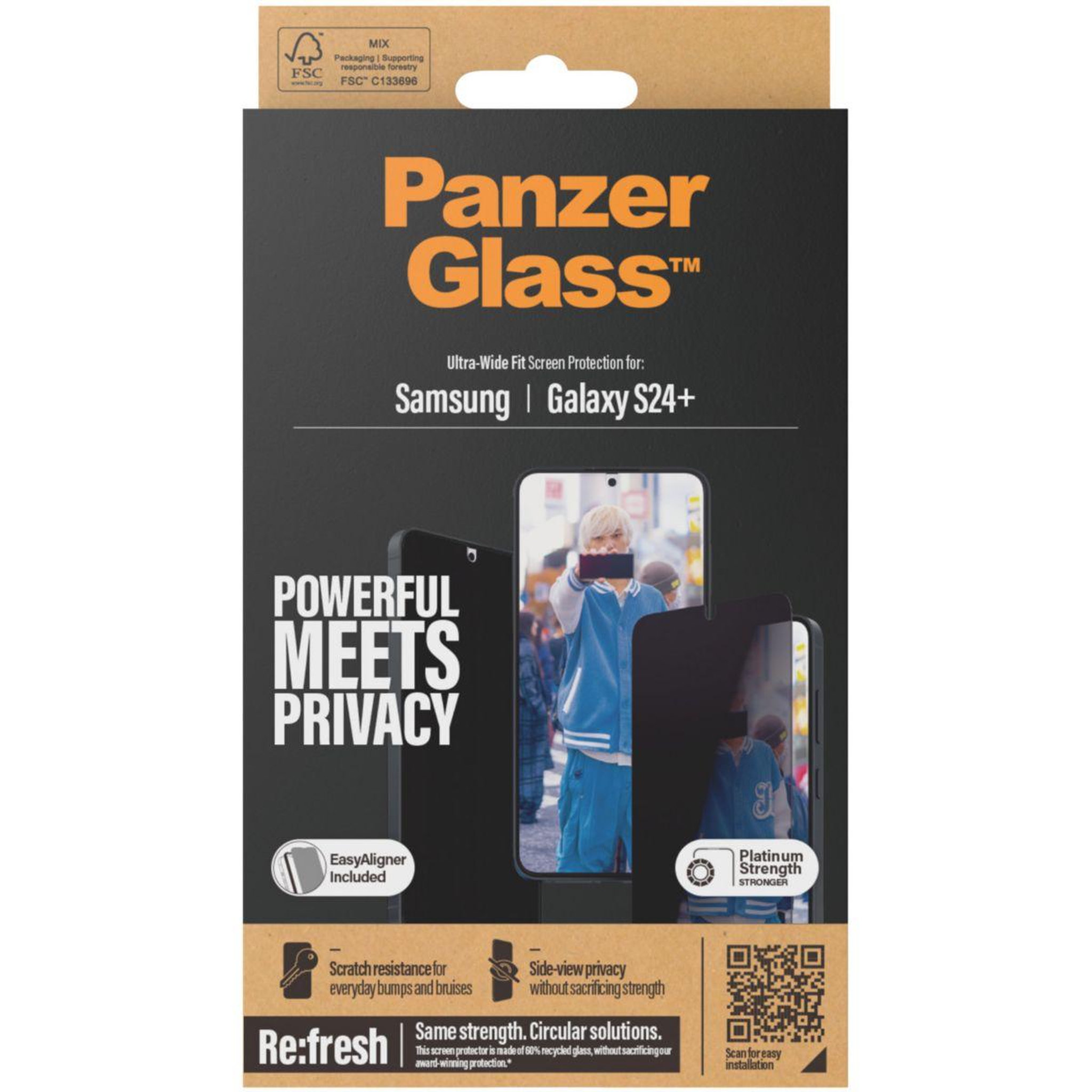 Voir la diapositive 3 : PANZERGLASS Protège écran samsung s24+ avec applicateur uwf