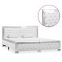 Voir la diapositive 1 : VIDAXL Cadre de lit sans matelas blanc similicuir 160x200 cm