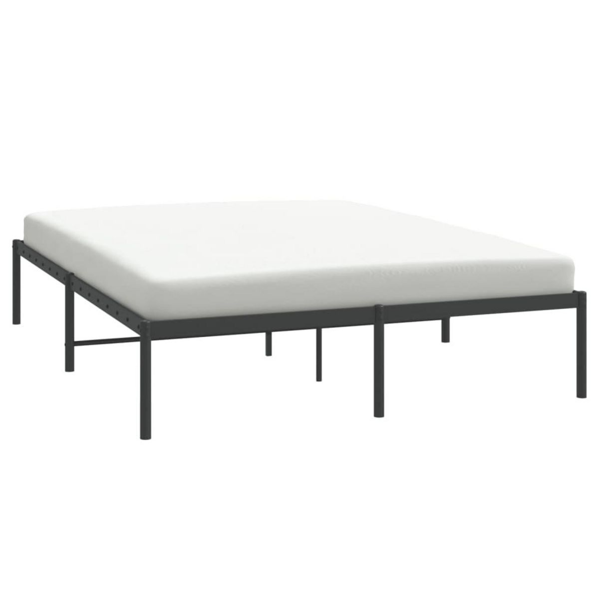 VIDAXL Cadre de lit metal sans matelas noir 160x200 cm