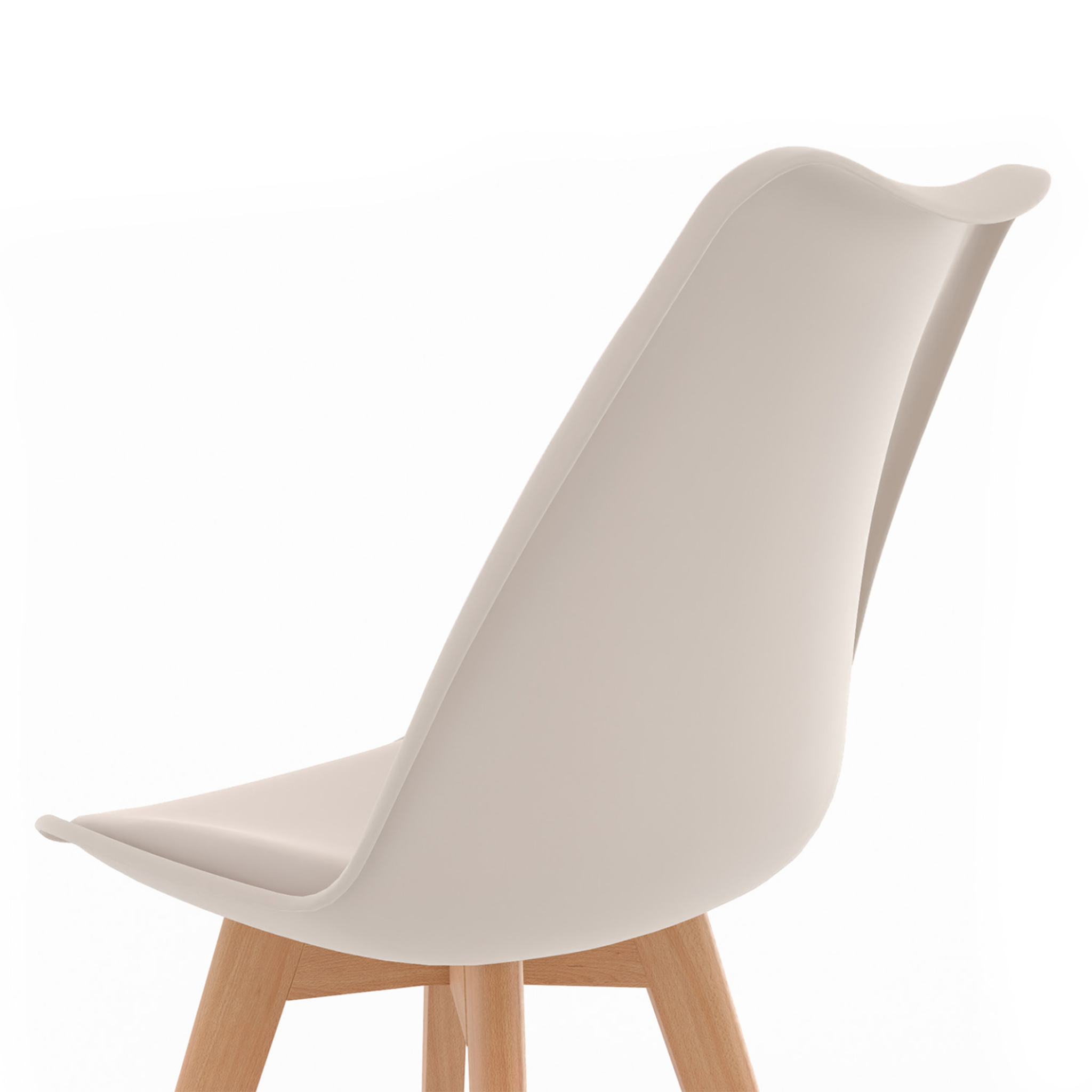 Voir la diapositive 6 : ID MARKET Lot de 4 chaises scandinaves sara mix color gris foncé, terracotta, beige x2