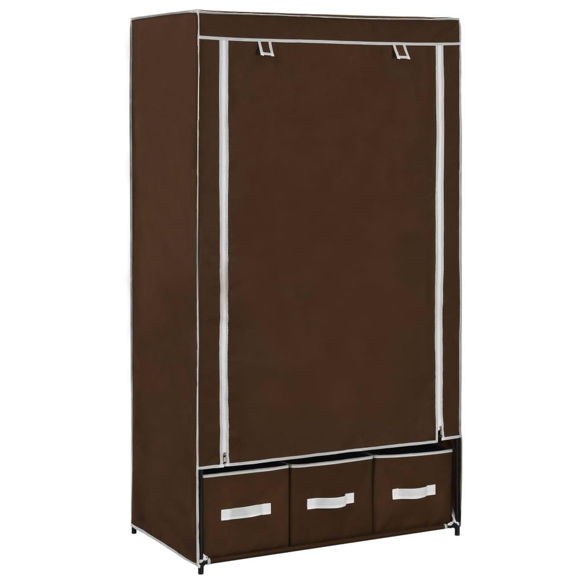 Voir la diapositive 1 : VIDAXL Garde-robe Marron 87x49x159 cm Tissu
