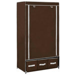 VIDAXL Garde-robe Marron 87x49x159 cm Tissu