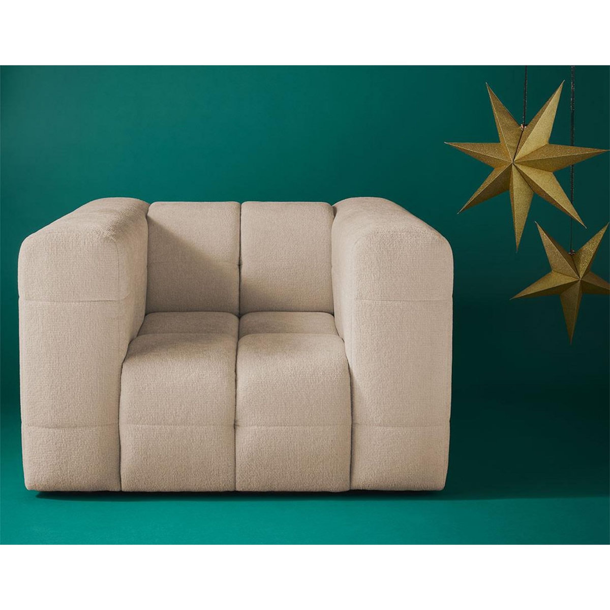 LISA DESIGN Suzano - fauteuil en tissu texturé