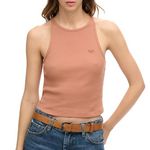 SUPERDRY Débardeur  Femme Superdry Essential Logo Racer. Coloris disponibles : Marron