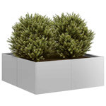 VIDAXL Jardiniere 80x80x30 cm acier galvanise